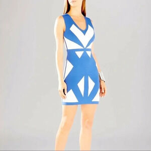 BCBGMAXAZRIA Evinna Geometric Jacquard‎ Dress